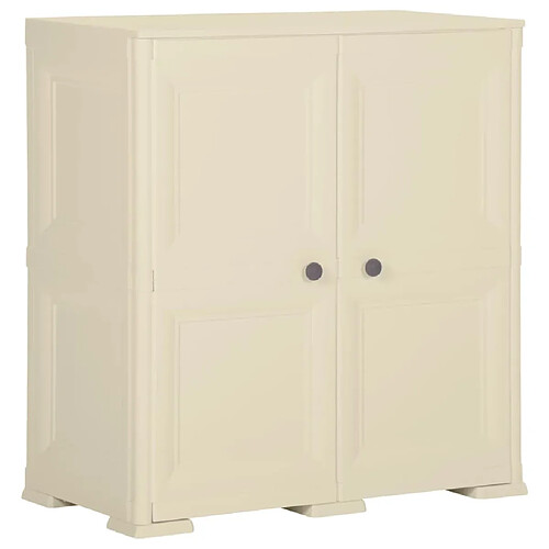 vidaXL Armoire plastique 79x43x85,5 cm design de bois blanc angora