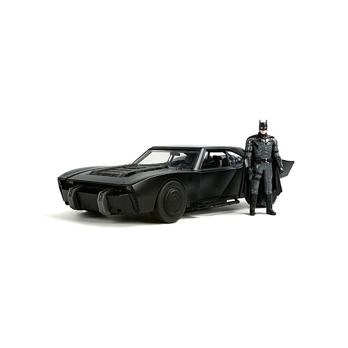 Jada Toys Batman 2022 Hollywood Rides - Réplique 1/18 Batmobile métal 2022 avec figurine Batman