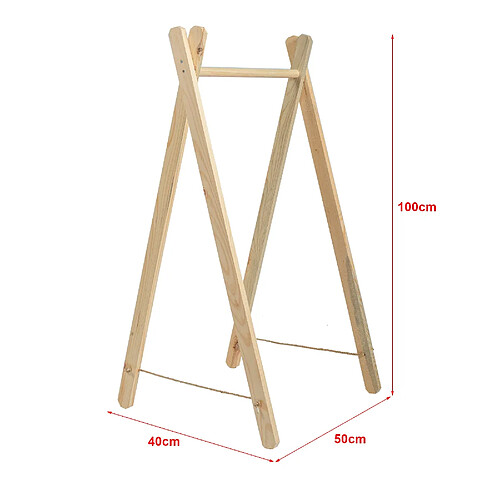 Helloshop26 Portemanteau pliable pin 100 x 50 x 40 cm naturel 03_0008179