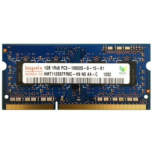 1GB RAM PC Portable SO-DIMM DDR3-1333 MHz Hynix PC3-10600S CL9 HMT112S6TFR8C-H9 · Occasion