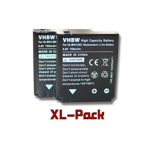 Vhbw 2 batteries 750mAh pour caméscope Samsung HMX-R10 Pentax Optio X90 Sigma DP1 DP2 DP3 Merrill Kodak PIXPRO SP1 PIXPRO SP1 HD SP1-YL3