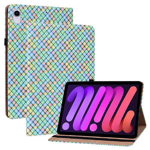 Etui en PU texture tissée multicolore pour votre iPad mini (2021)