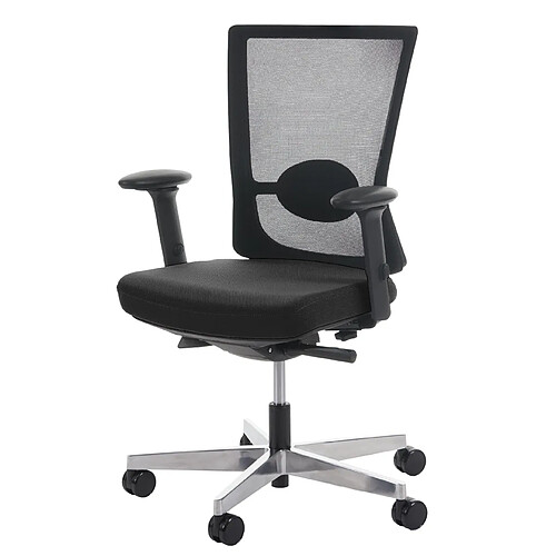 Decoshop26 Chaise de bureau ergonomique fonction bascule avec accoudoirs en tissu mesh noir 04_0001889