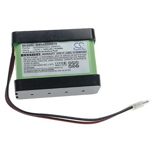 vhbw batterie remplace Besam 33550475, 45A020BA00004 pour entraînement de portail coulissant pivotant (1500mAh, 12V, NiMH)