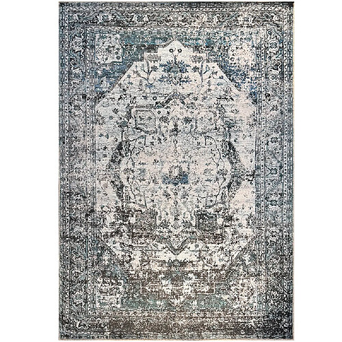 ICONIK INTERIOR Tapis Oriental Vintage - (290x200 cm) - Harah Bleu