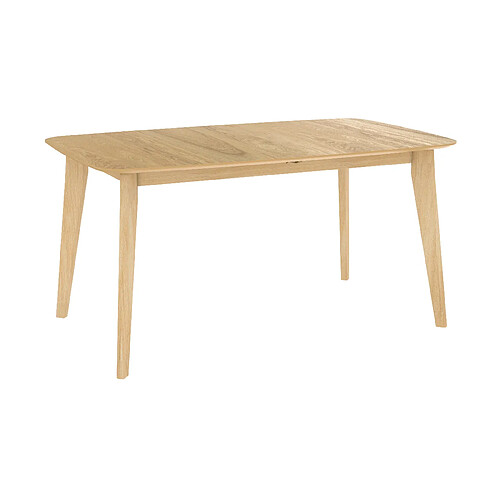 Rendez Vous Deco Table rectangulaire Oman 4/6 personnes extensible en bois clair 150/180 cm