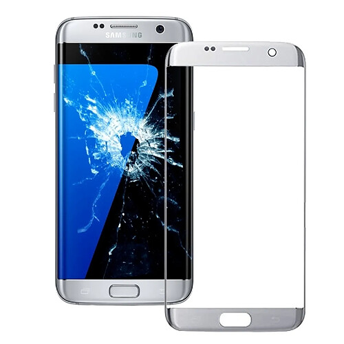 Wewoo Vitre argent pour Samsung Galaxy S7 Edge / G935 écran avant verre extérieur pièce détachée