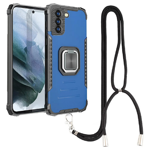 Coque en TPU adsorption magnétique avec béquille saphire pour votre Samsung Galaxy S21 FE 5G/S21 Fan Edition