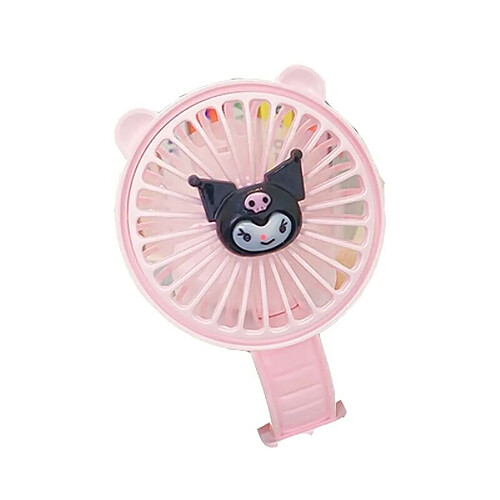 (kuromi) Ventilateur de Montre de Dessin Animé de la Série Sanrio Chargeur Usb Poignet Portable Mini