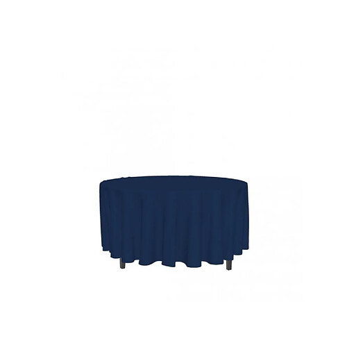 Soleil D'Ocre Nappe ronde anti-tâches Alix - D 180 cm - Bleu