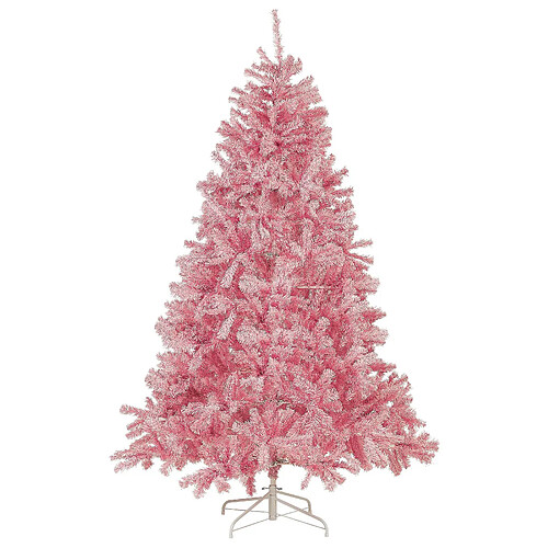 Beliani Sapin de Noël FARNHAM 210 cm Rose