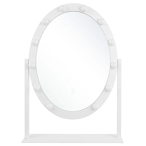 BELIANI Miroir LED ROSTRENEN - Blanc