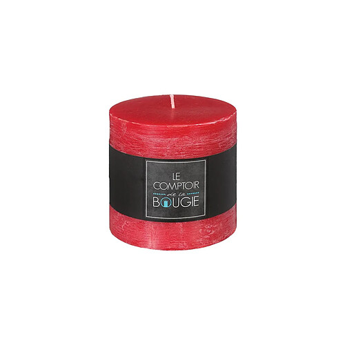 Atmosphera, Createur D'Interieur Bougie cylindrique Ø 10 x H 10 cm - rouge - Atmosphera