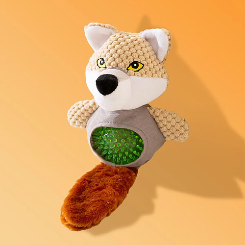 Jouet de marionnette en peluche de son molaire étouffant, queue sonore en papier froissé, jouet de puzzle de chien amusant pour chiots