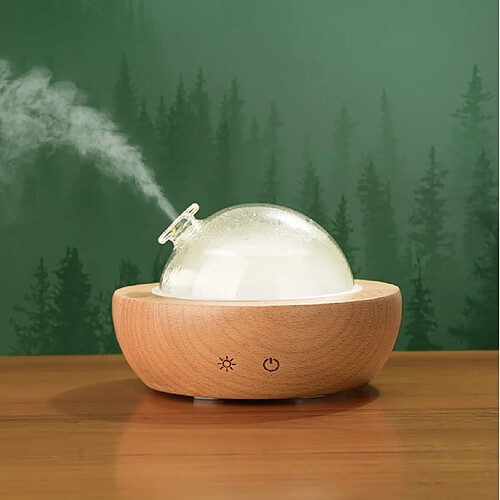 Universal Machine d'aromathérapie d'expansion en verre en bois massif, machine à pulvériser d'huile essentielle silencieuse, humidificateur coloré