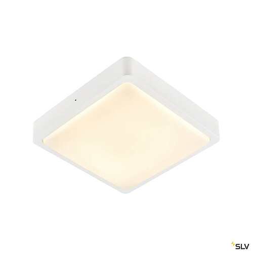 Applique et plafonnier extérieur SLV AINOS, carré, blanc, LED, 17W, 3000K/4000K, IP65