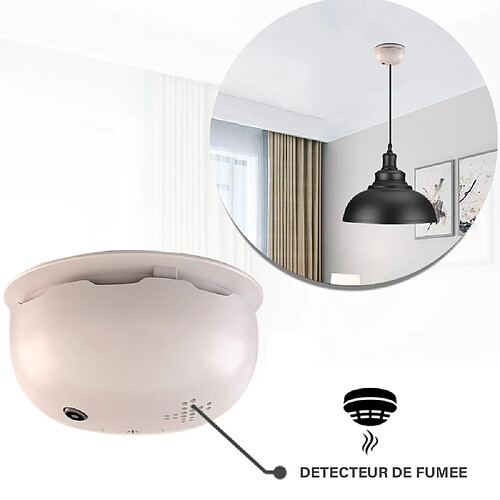 Pavillon détecteur de fumée 2 en 1 pour lampe suspension blanc