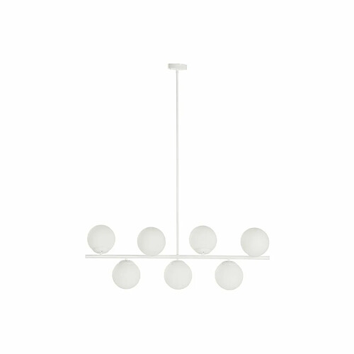 Suspension DKD Home Decor 98 x 45 x 30 cm Verre Métal Blanc 50 W