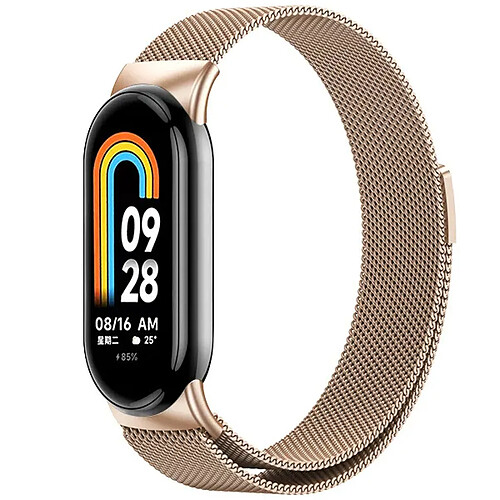 Bracelet À Fermoir Magnétique En Boucle Milanaise Phonecare Compatible avec Xiaomi Smart Band 9 - Rose