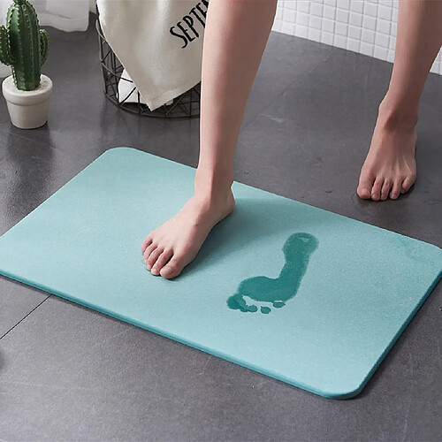 Universal Ménage Boue de diatomées Absorption antidérapante Séchage rapide Super absorbant Tapis de salle de bains Tapis de cuisine Tapis de porte Brouillard | Serviettes de bain(Vert)