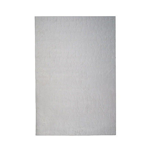 Thedecofactory GALET - Tapis à relief galet extra-doux blanc 160x230