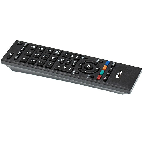 vhbw Télécommande compatible pour Toshiba 19EL833B, 19EL833G, 19SL738B, 19SL738G, 22AV603P, 22AV603PG télévision, TV - télécommande de rechange