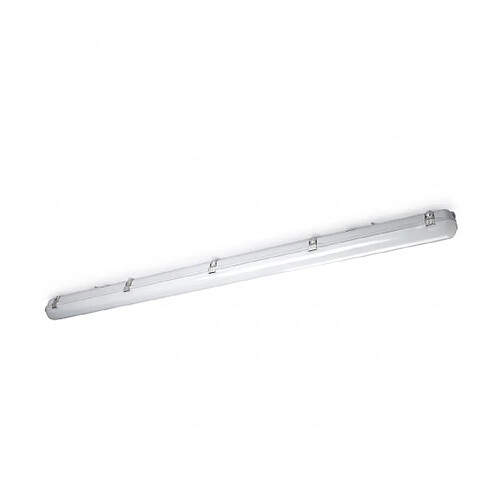 Leds C4 Plafonnier Solid, polycarbonate, gris, 156 cm