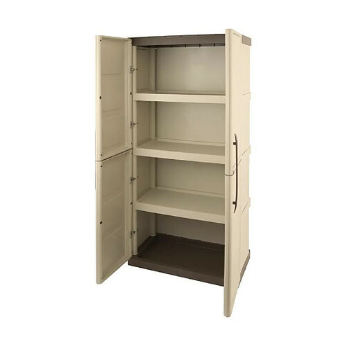 TOOD Armoire de rangement haute en resine 3 tablettes