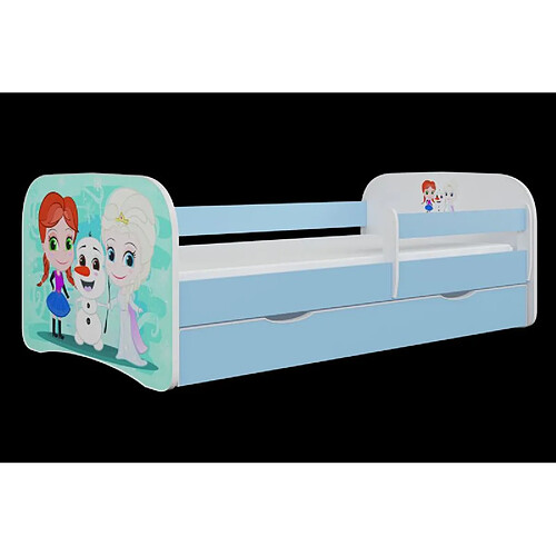 Lit Babydreams Bleu La Reine des Neiges sans matelas tiroir 140/70