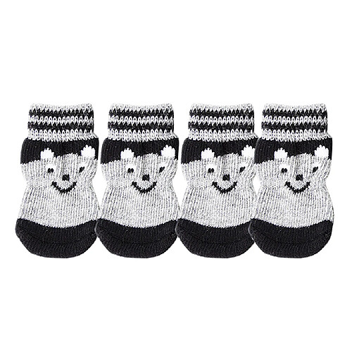 pack 4 chaussettes chien chiot anti-dérapant bottes protection de la patte l