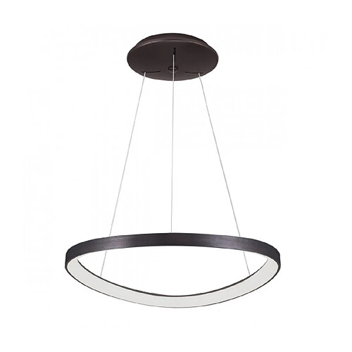 Luminaire Center Suspension moderne Morfi Café brossé