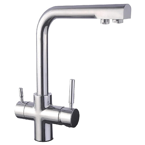 DP Bath - Robinet Mitigeur de cuisine, chromé, Osmose 2 sorties