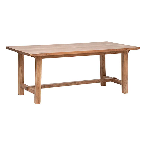 Pegane Table à manger en bois d'acacia coloris naturel - longueur 180 x Profondeur 90 x Hauteur 76 cm