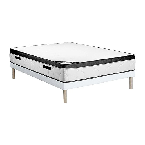 Vente-Unique Ensemble 160 x 200 cm sommier tapissier + matelas mousse ép.30cm - SOLAK de YSMÉE