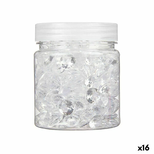 Gift Decor Pierres Décoratives Diamant 150 g Transparent Plastique 6,5 x 8 x 6,5 cm (16 Unités)