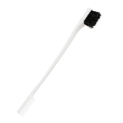 7 '' beauté contrôle de bord double face brosse à cheveux peigne coiffure brosse à cheveux noir