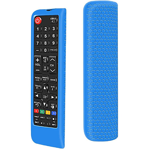 SANAG Housse Coque En Silicone Pour Samsung Tv Telecommande Bn59 Series, Antichoc Antiderapant Remote Case Cover etui De Protection Pour Samsung Tv Telecommande(Bleu)