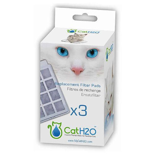 Cat H2O - Filtres de Remplacement pour Fontaine à Eau Cat H2O - x3