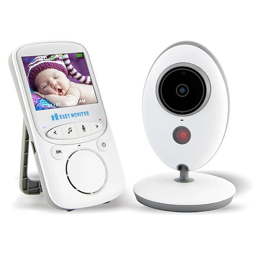 Wewoo Babyphone vidéo Babycam blanc 2,4 pouces LCD 2.4GHz Surveillance sans fil caméra bébé moniteur, soutien à deux voies Talk Back, vision nocturne