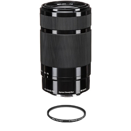 SONY SEL 55-210MM F4.5-6.3 OSS Black + HOYA 49mm PRO 1D Protector