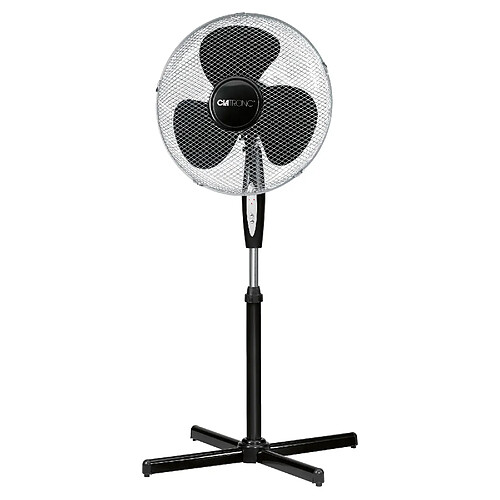 Ventilateur sur Pied Silencieux avec Télécommande 40cm Minuterie Oscillant, 45, Noir, Clatronic, VL 3741 S