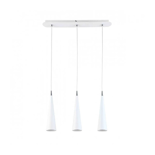 Luminaire Center Suspension moderne Pietro WH blanc 3 ampoules