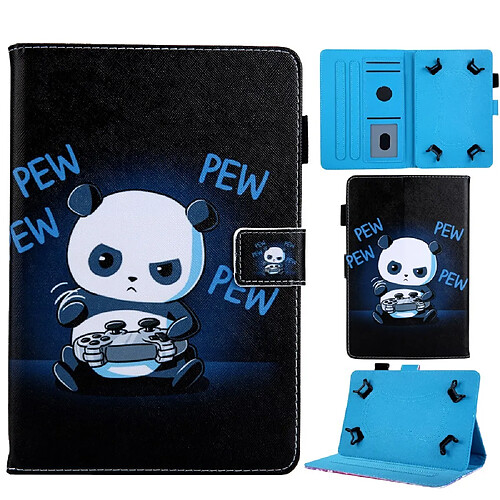 Etui en PU support universel pour animaux 8 pouces panda pour votre Huawei MediaPad T3 8.0/Apple iPad mini 5, etc