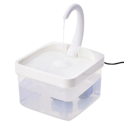 Universal Cou de cygne, distributeur d'eau pour animaux de compagnie, circulation automatique, distributeur d'eau pour chats, lumière LED, coupure automatique, alimentation pour chats en cas de pénurie d'eau.