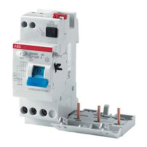 bloc différentiel - abb dda203 - 3 pôles - 25a - 30 ma - type ac - pour s200 - abb 2csb203001r1250