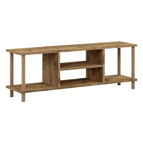 Helloshop26 Meuble TV avec espace de rangement 43 x 120 x 29 cm effet bois 03_0007885