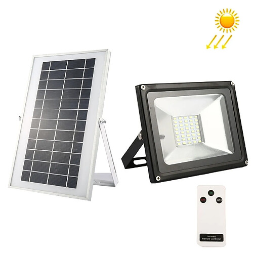 Wewoo Projecteur LED Lumières solaires rechargeables de l'énergie IP65 imperméables de la lumière blanche 40W de projecteurs de 20W avec la télécommande