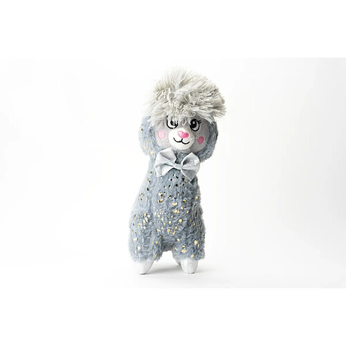 InnoGIO GIOalpaca, Peluche Alpaga 30cm pour Enfant et Nourrisson, Doudou de Naissance pour Bébé, Matière Douce au Toucher, Jouet avec Composants Sécurisés, Aide à l'Endormissement, Gris