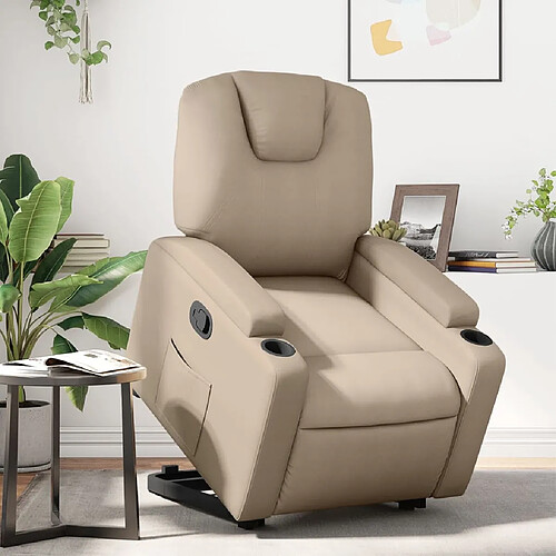 vidaXL Fauteuil inclinable Cappuccino Similicuir