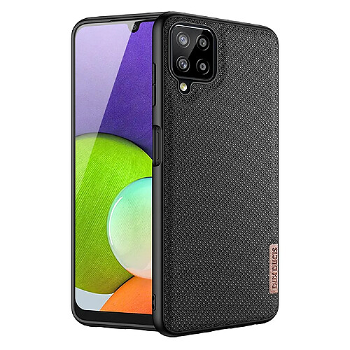 coque dux ducis fino recouverte de matiere nylon pour samsung galaxy a22 4g noire